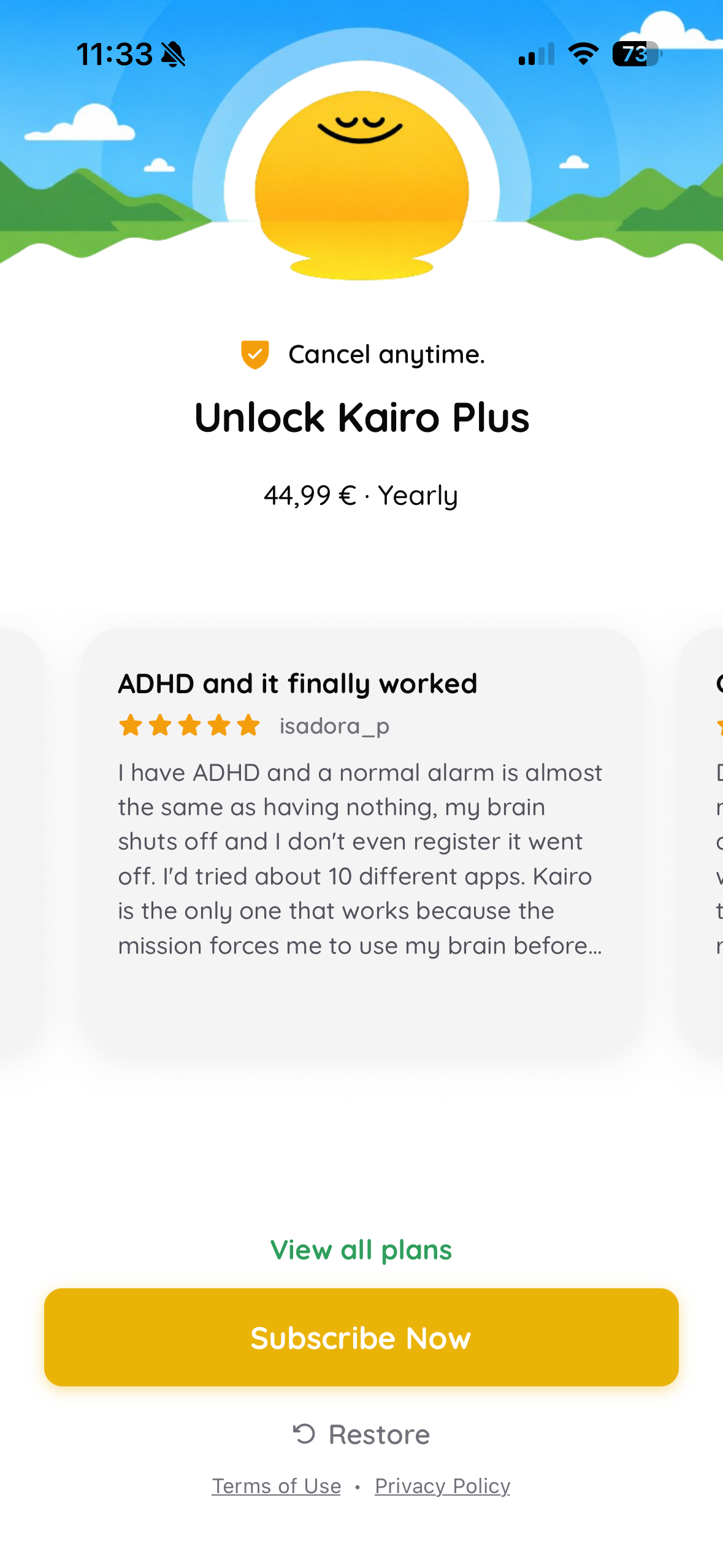Kairo: Alarm & Sleep Tracker — paywall 1